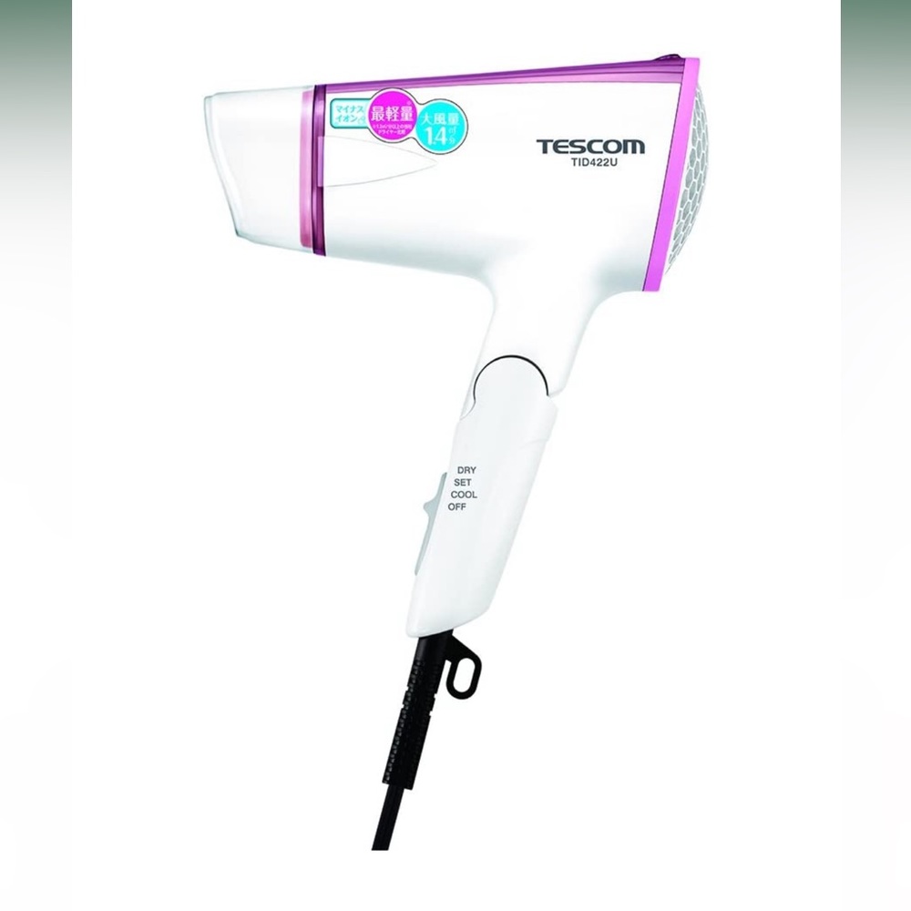 ✨💈NWT IN BOX TESCOM TID422U NEGATIVE IONS HAIR DRYER 120V/1300W, PINK💈✨